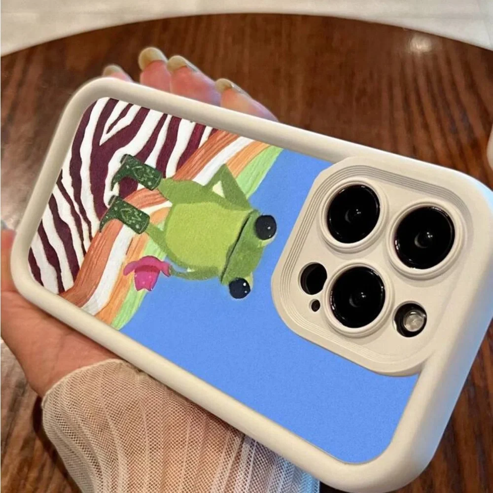 Funny Frog Pattern TPU Shockproof Phone Case Compatible - Picture 3 of 3